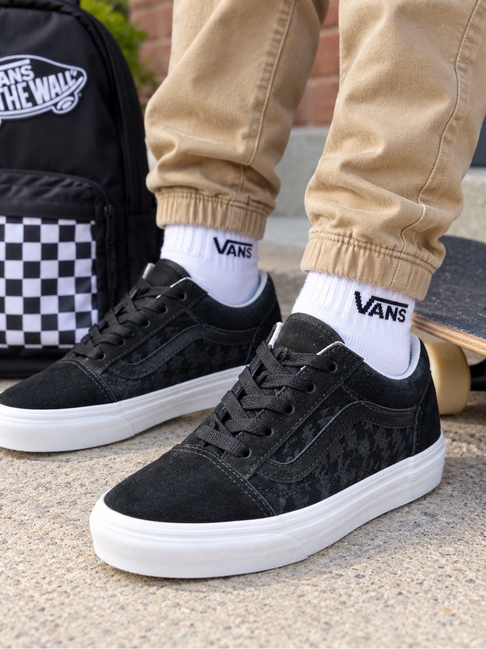 Authentic Vans Old Skool Black Suede Youth Boys Size 4
